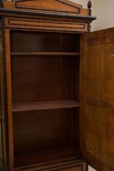 Fruitwood Wardrobe with Faux Bamboo Trim