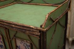 19th Century Green Painted Cottage Cabinet