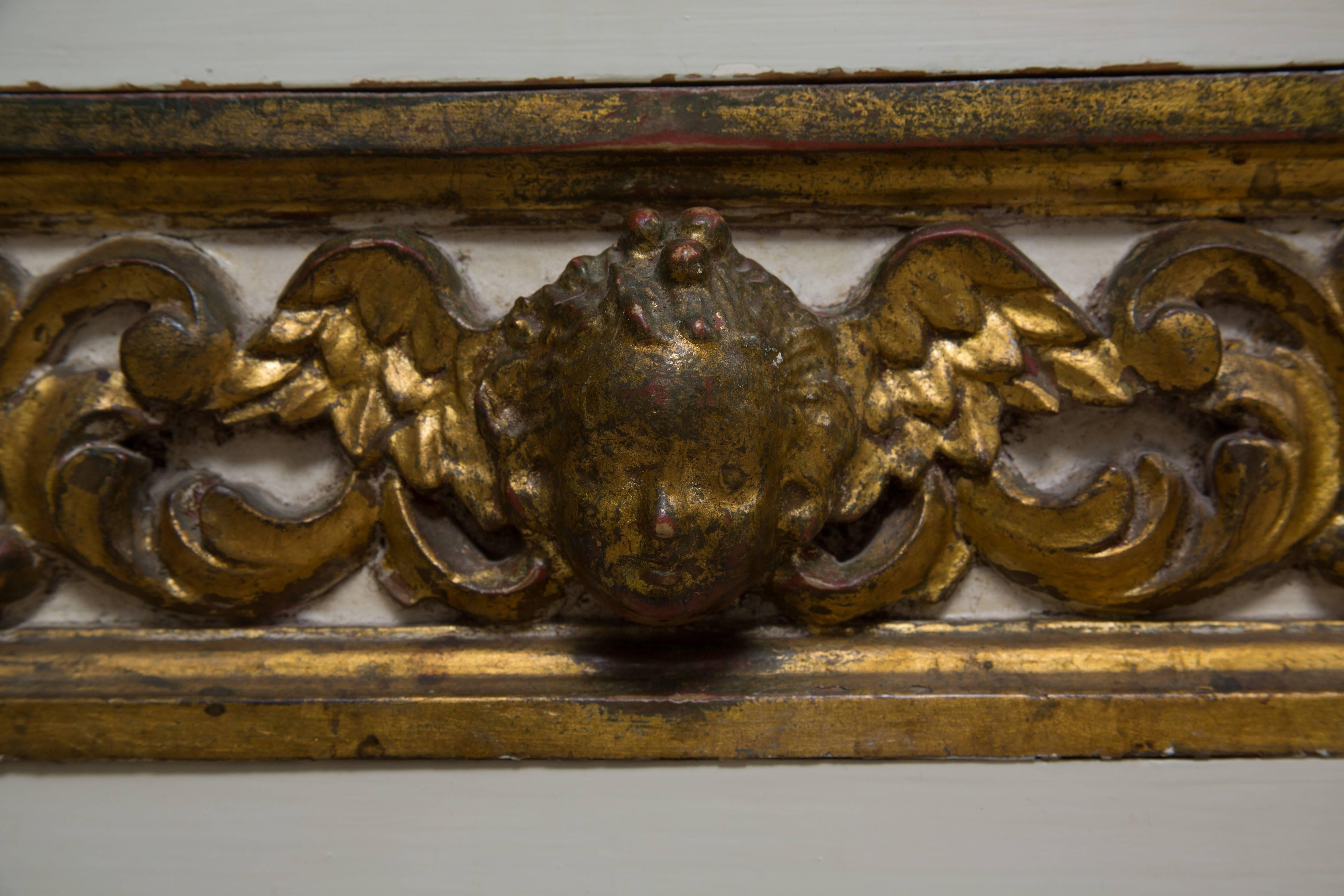 Northern Renaissance Pair of Italian White and Parcel-Gilt Chests