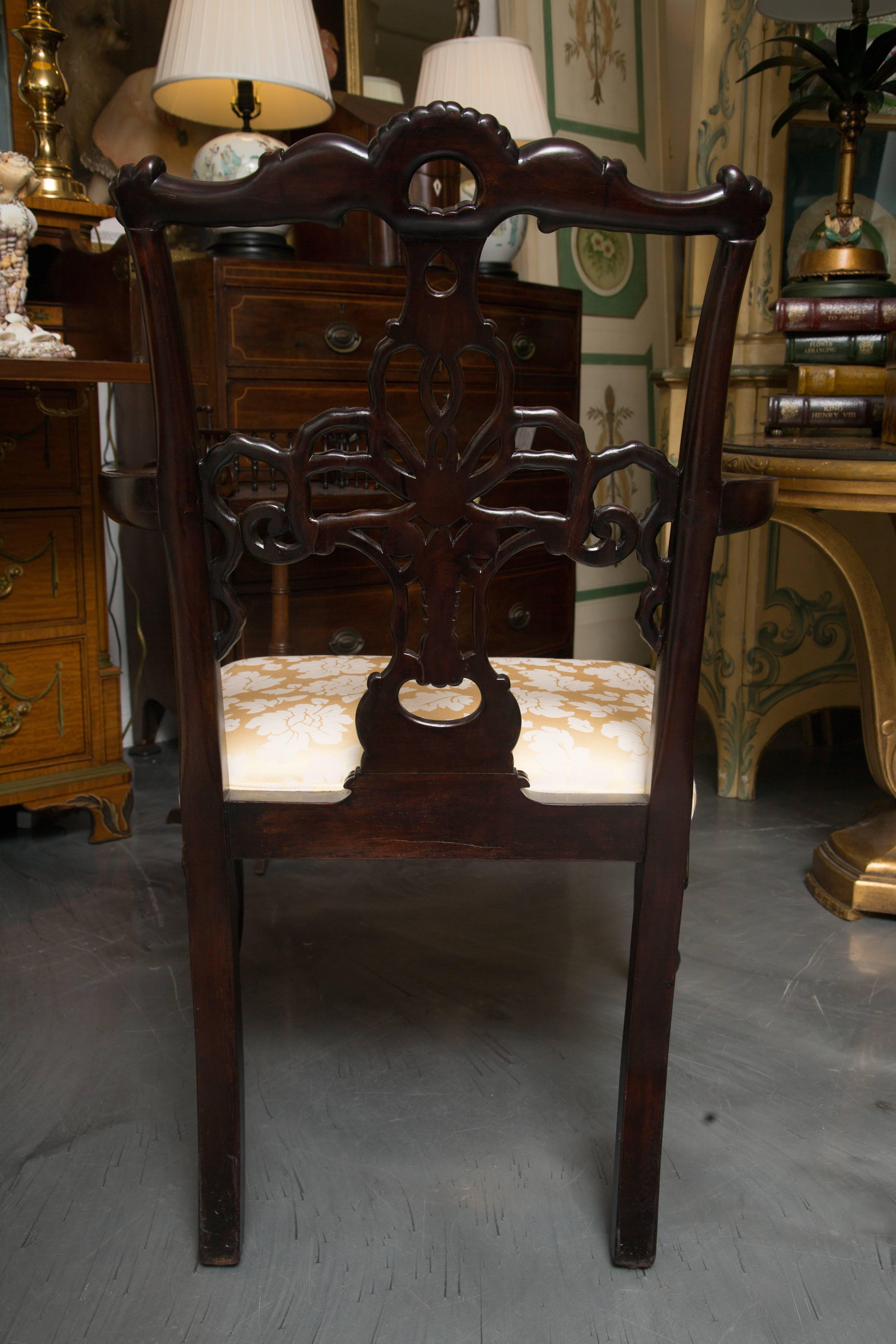 Pair of 19th Century English Ribbon Back Armchairs 2