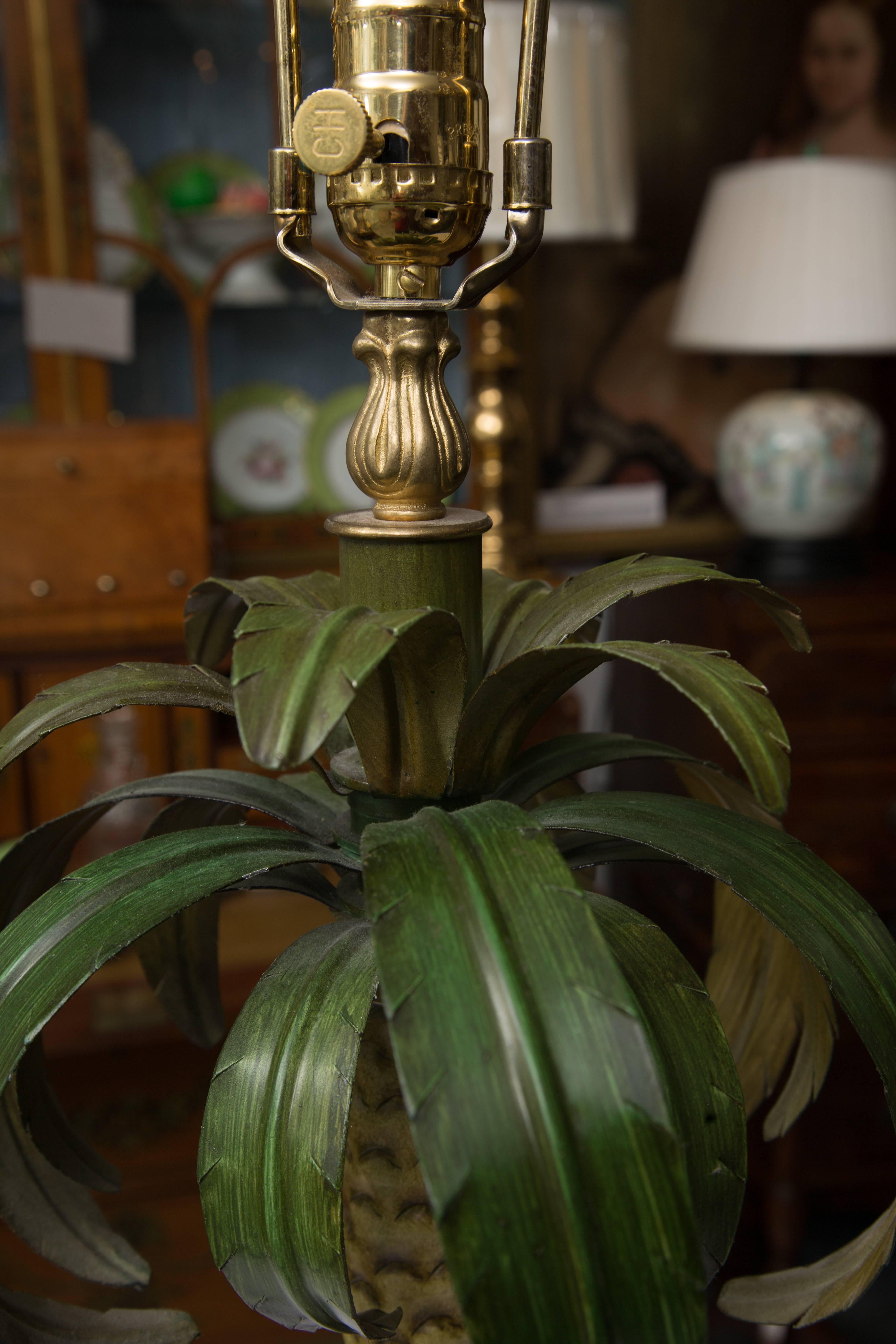 Other Hand-Painted Palm Tree Lamps with Custom Bamboo Shades