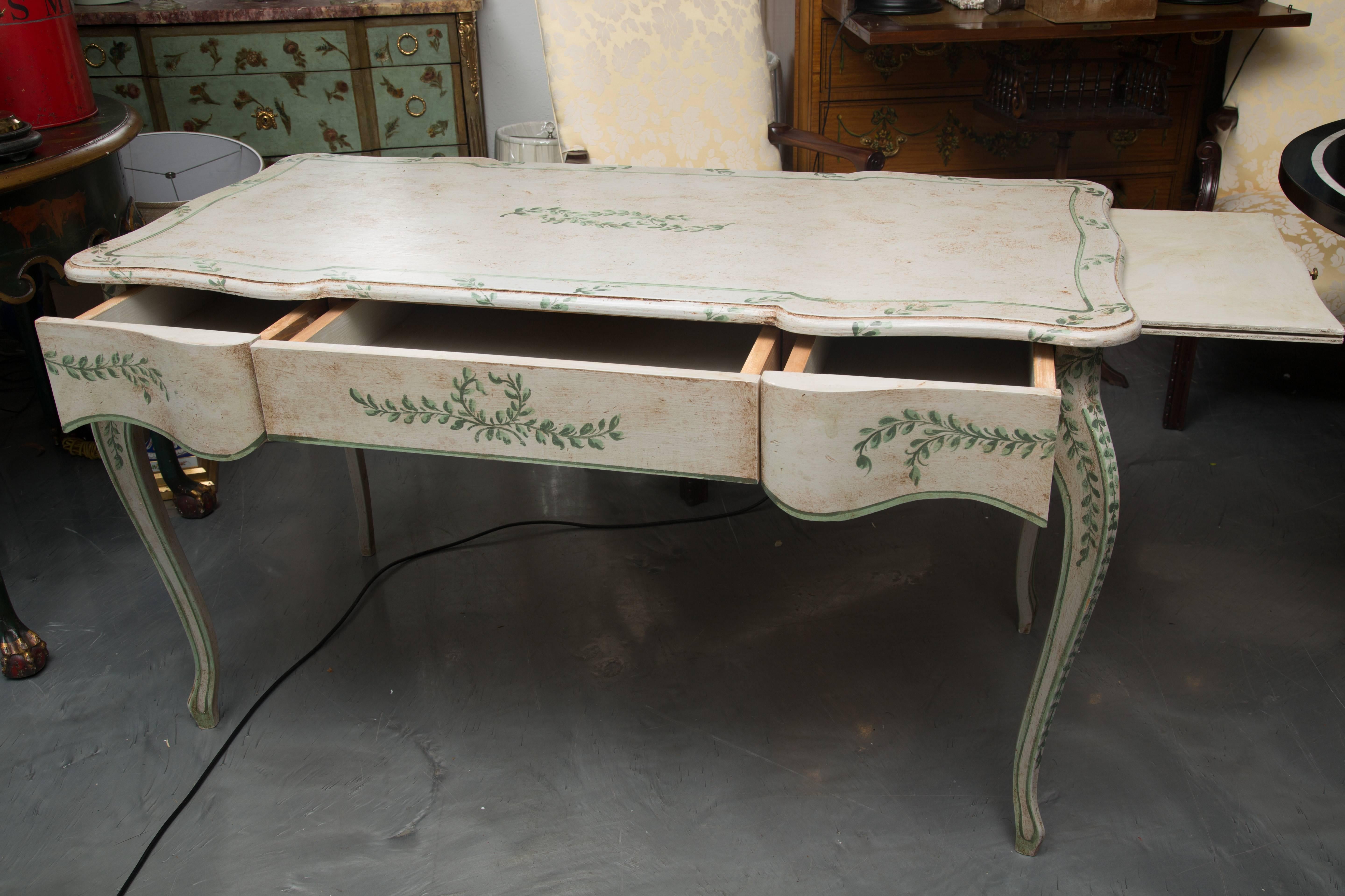 Louis XV Style Painted Writing Table 2
