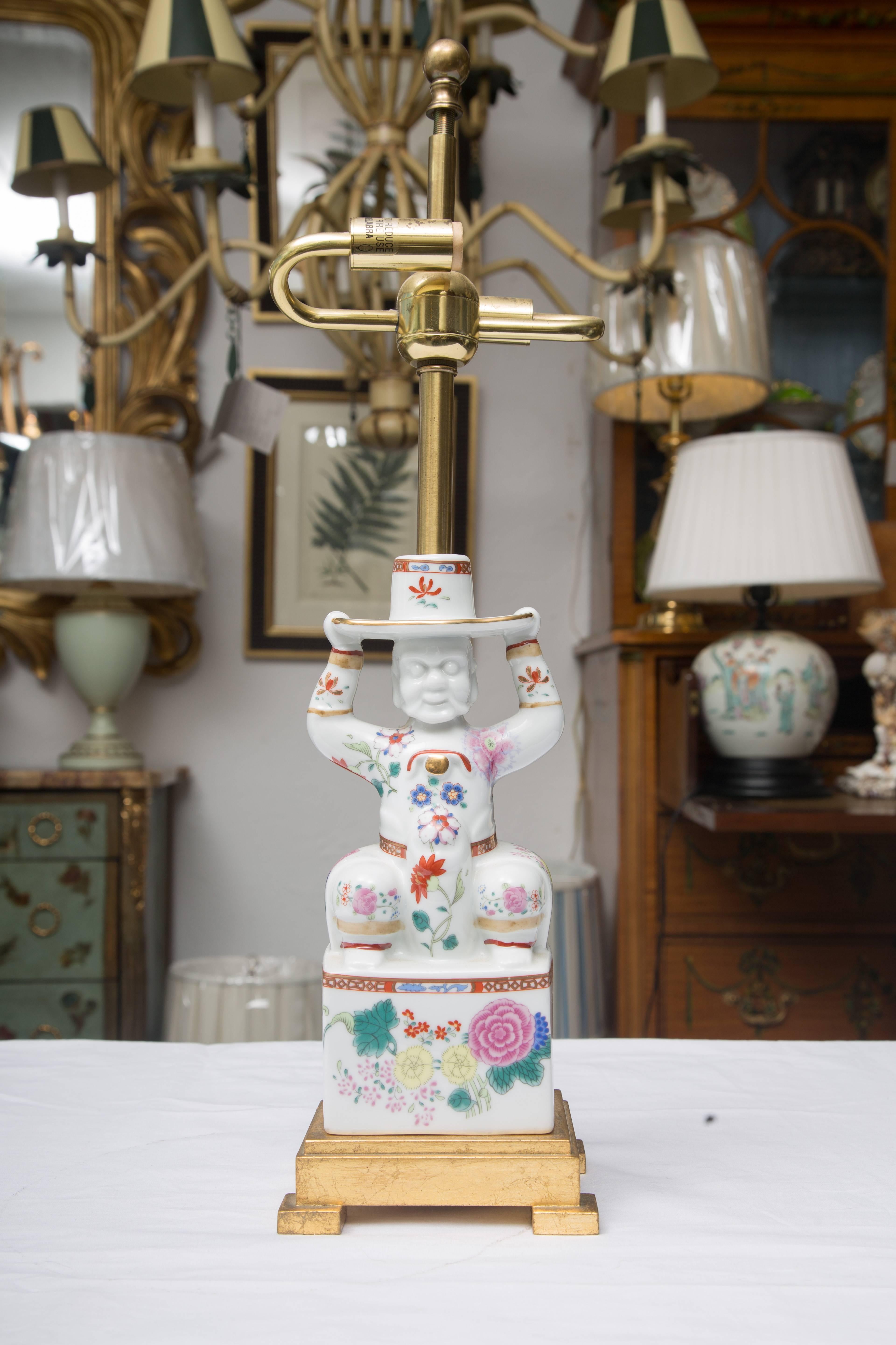 20th Century Chinese Warrior as a Table Lamp