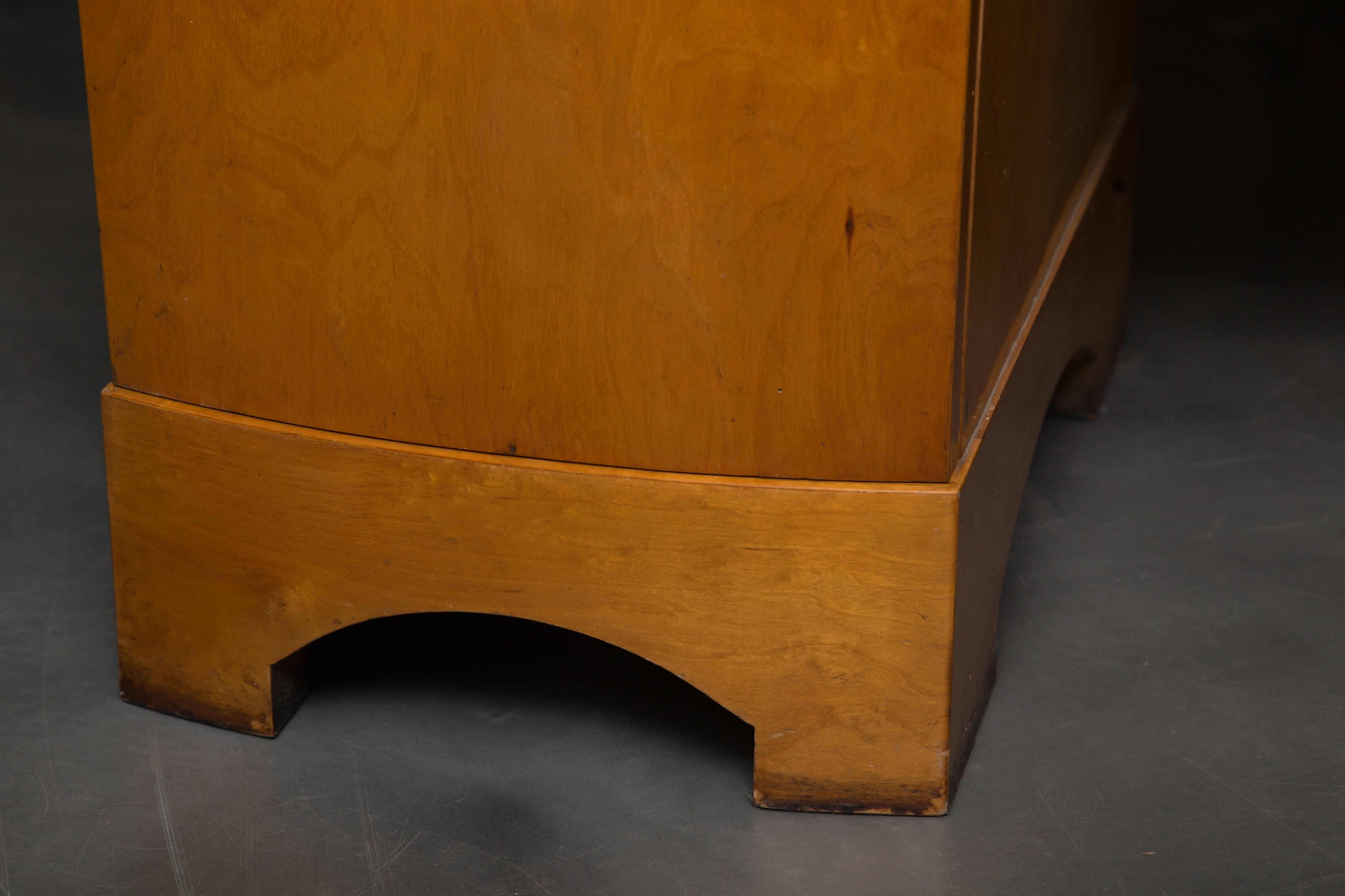 20th Century Swedish Biedermeier Birch Double Pedestal Dresser