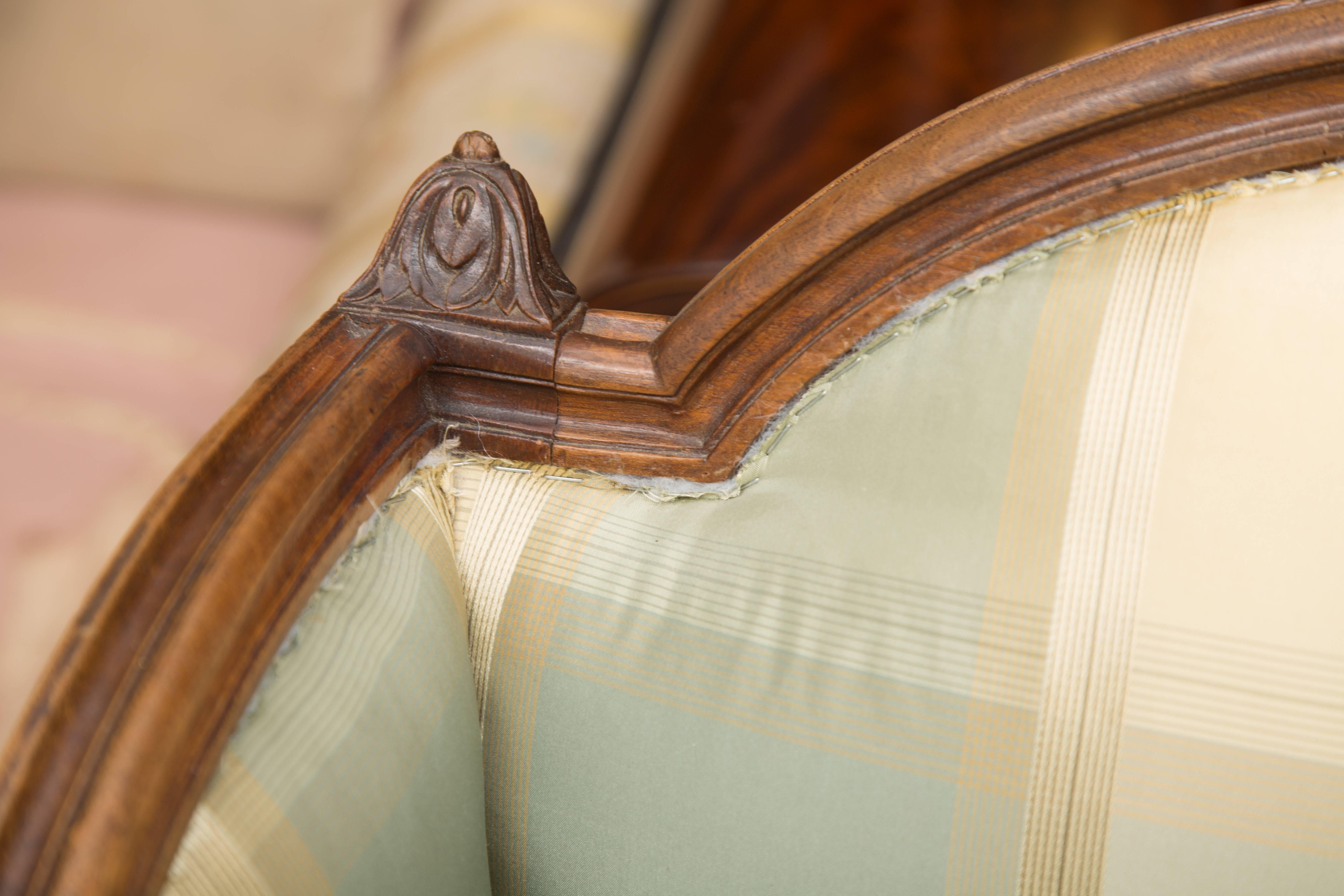French Louis XVI Style Upholstered Chaise
