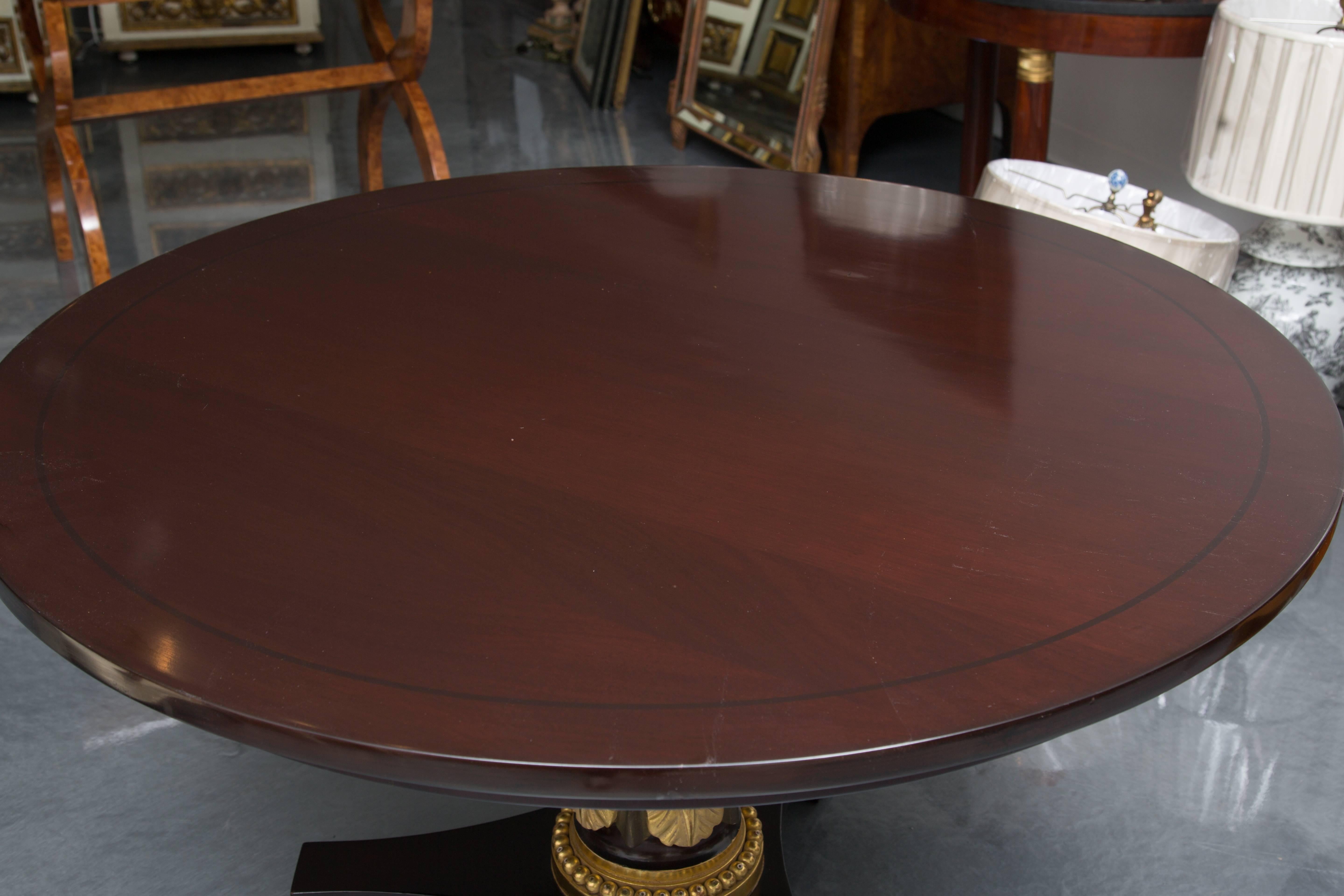 Wood Mahogany Regency Style Center Table