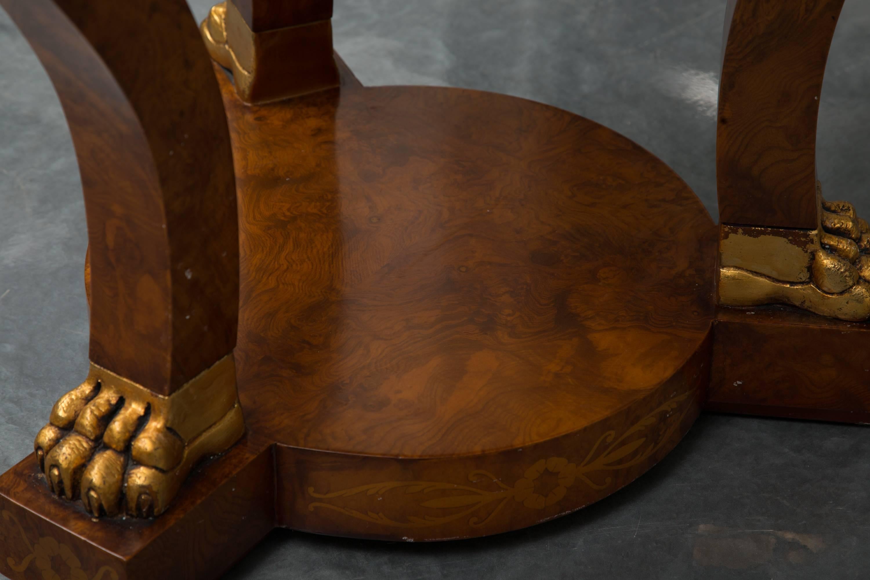 Biedermeier Empire Style Walnut Circular Table