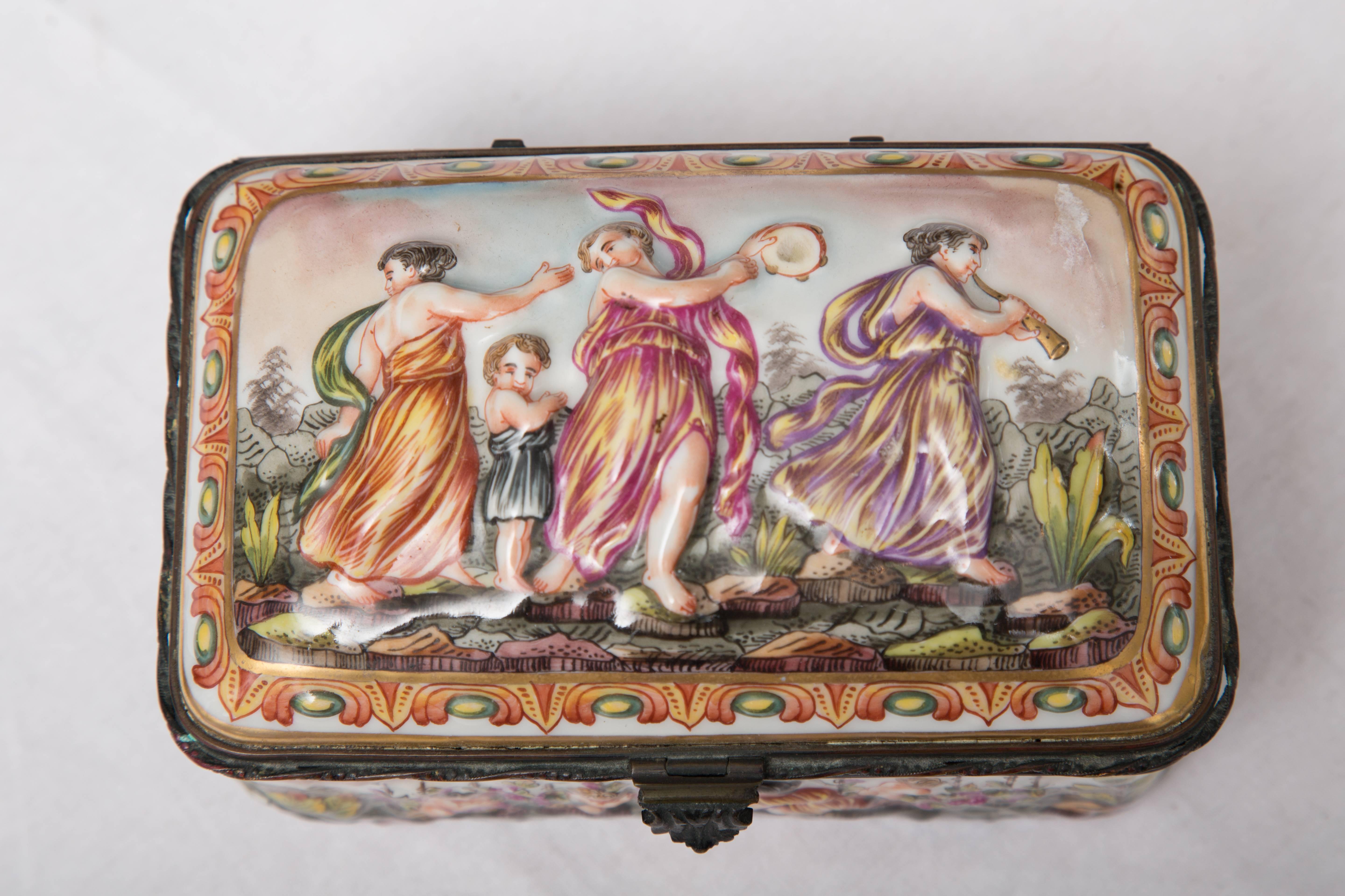 Other Capodimonte Porcelain Decorated Lidded Box