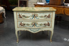 Venetian Hand-Painted Serpentine Commode