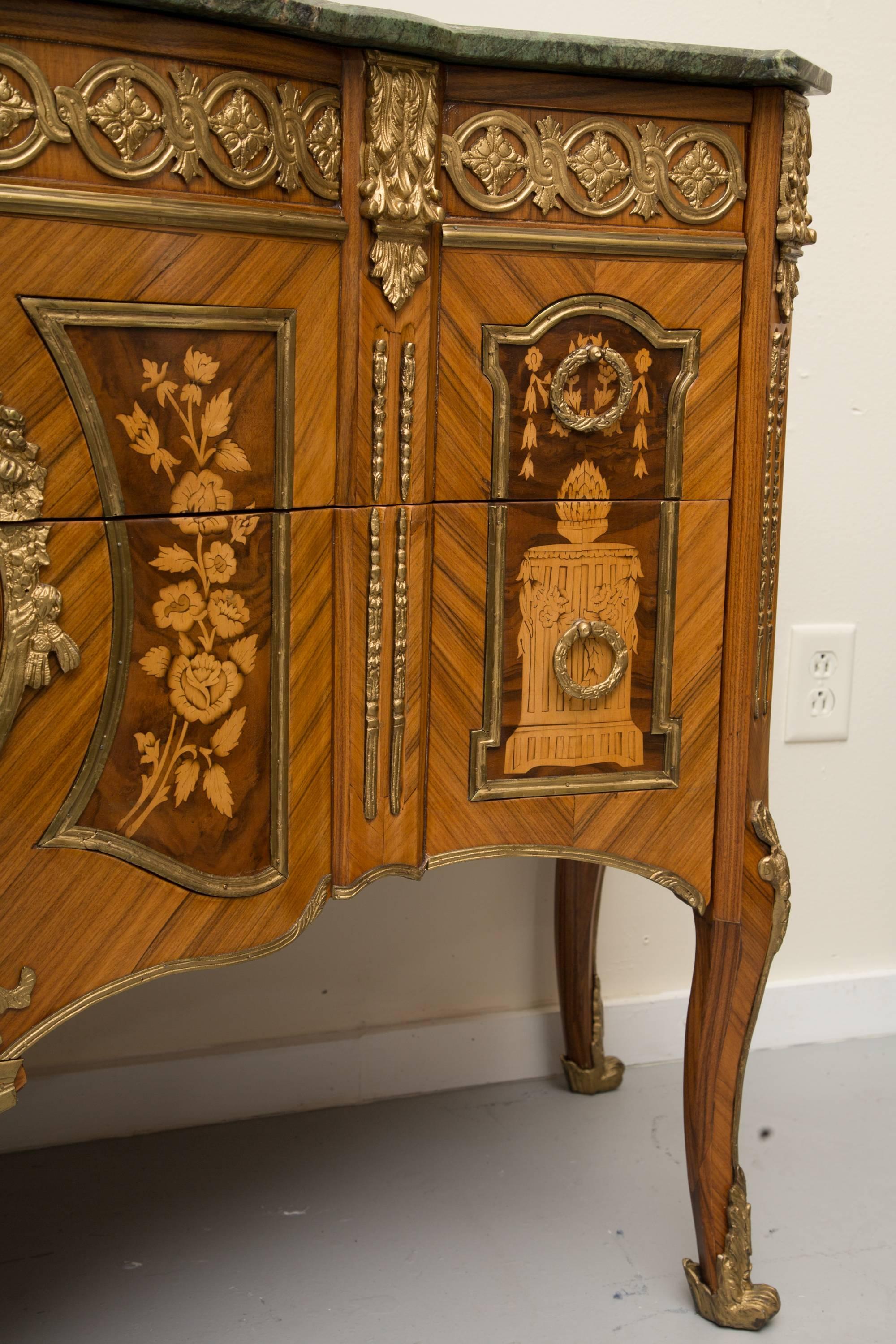 20th Century Louis XVI Transitional Style Inlaid Commode