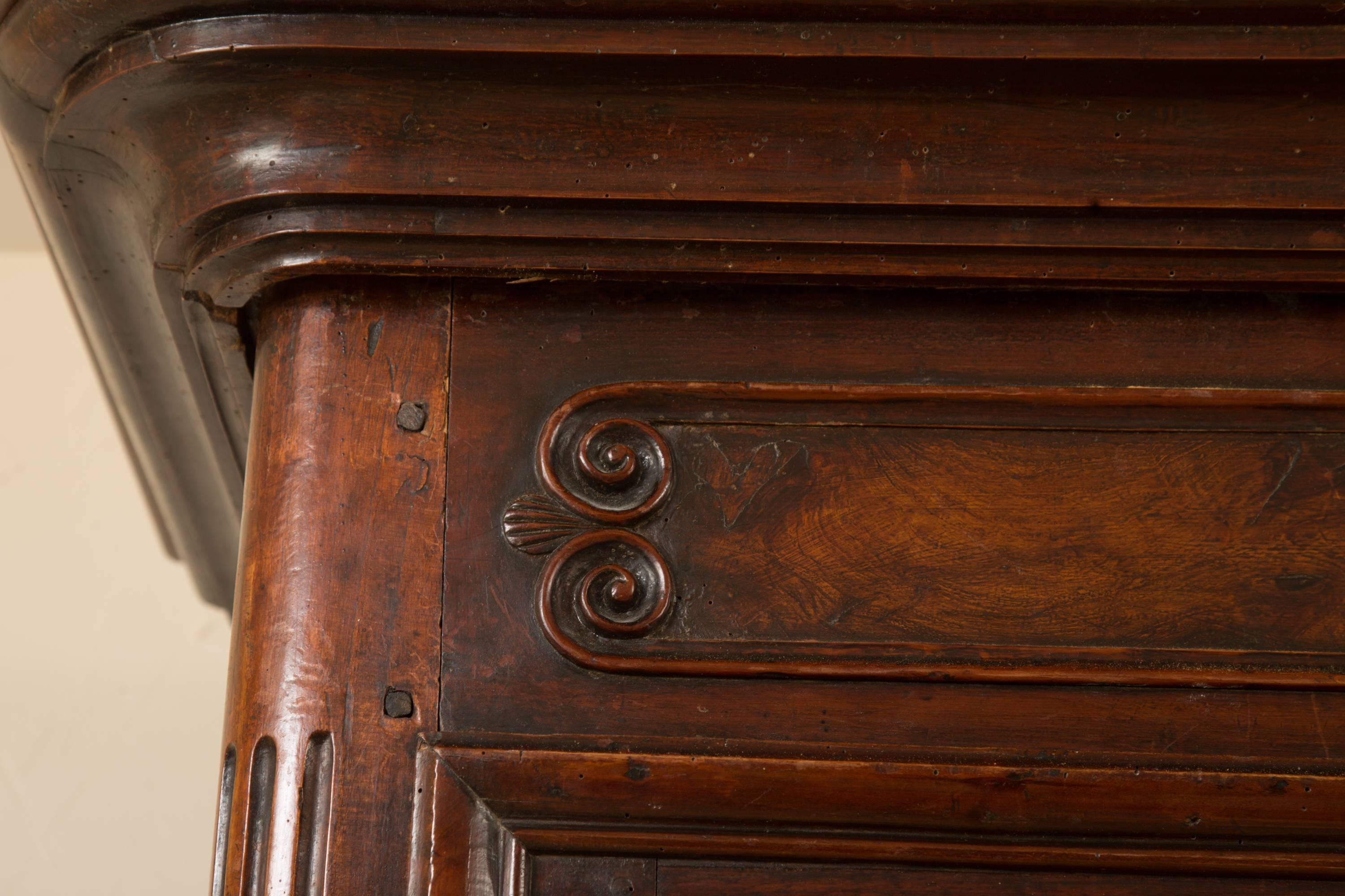 French 18th Century Figured Walnut Armoire 4