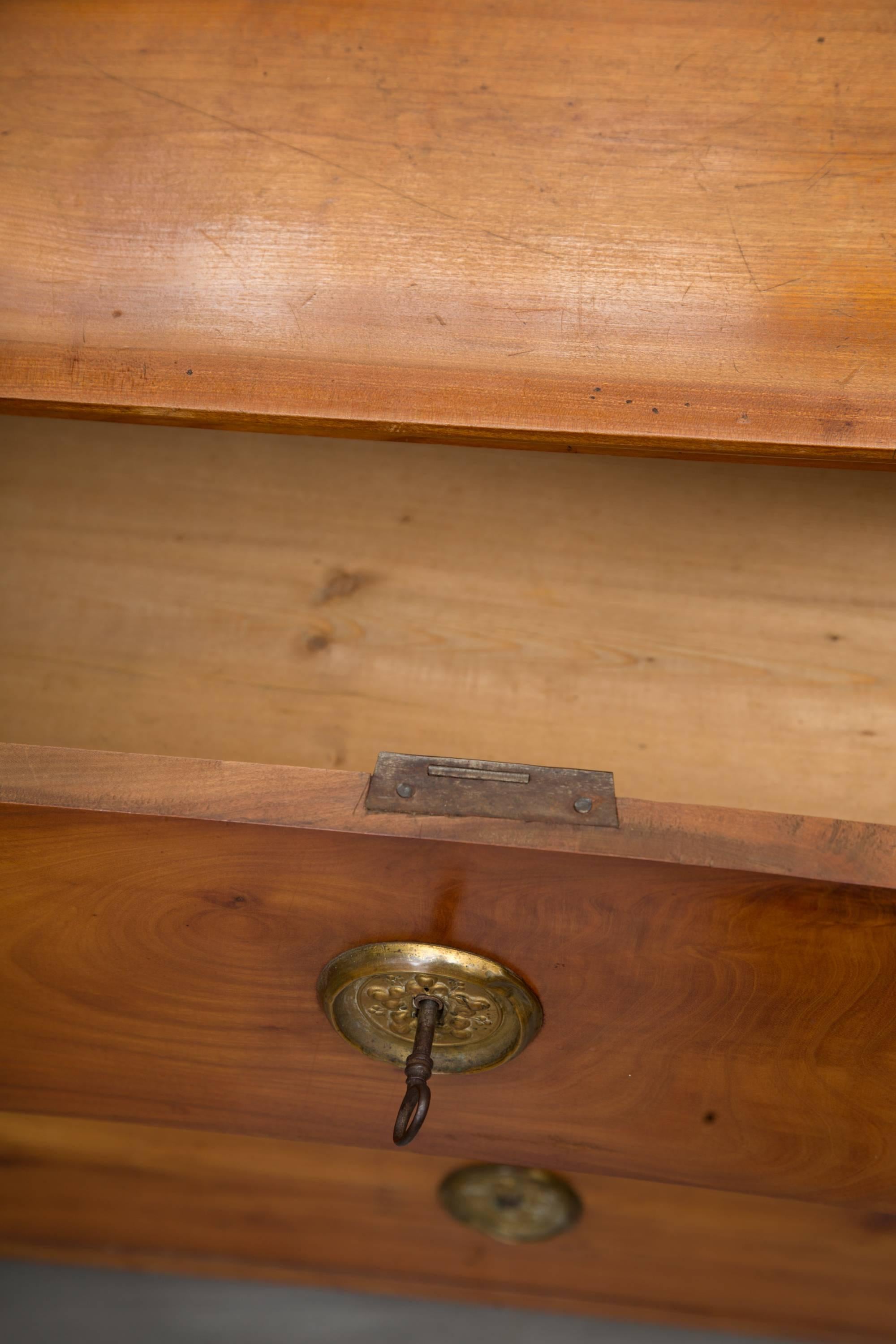 German 19th Century Cherrywood Biedermeier Chest of Drawers