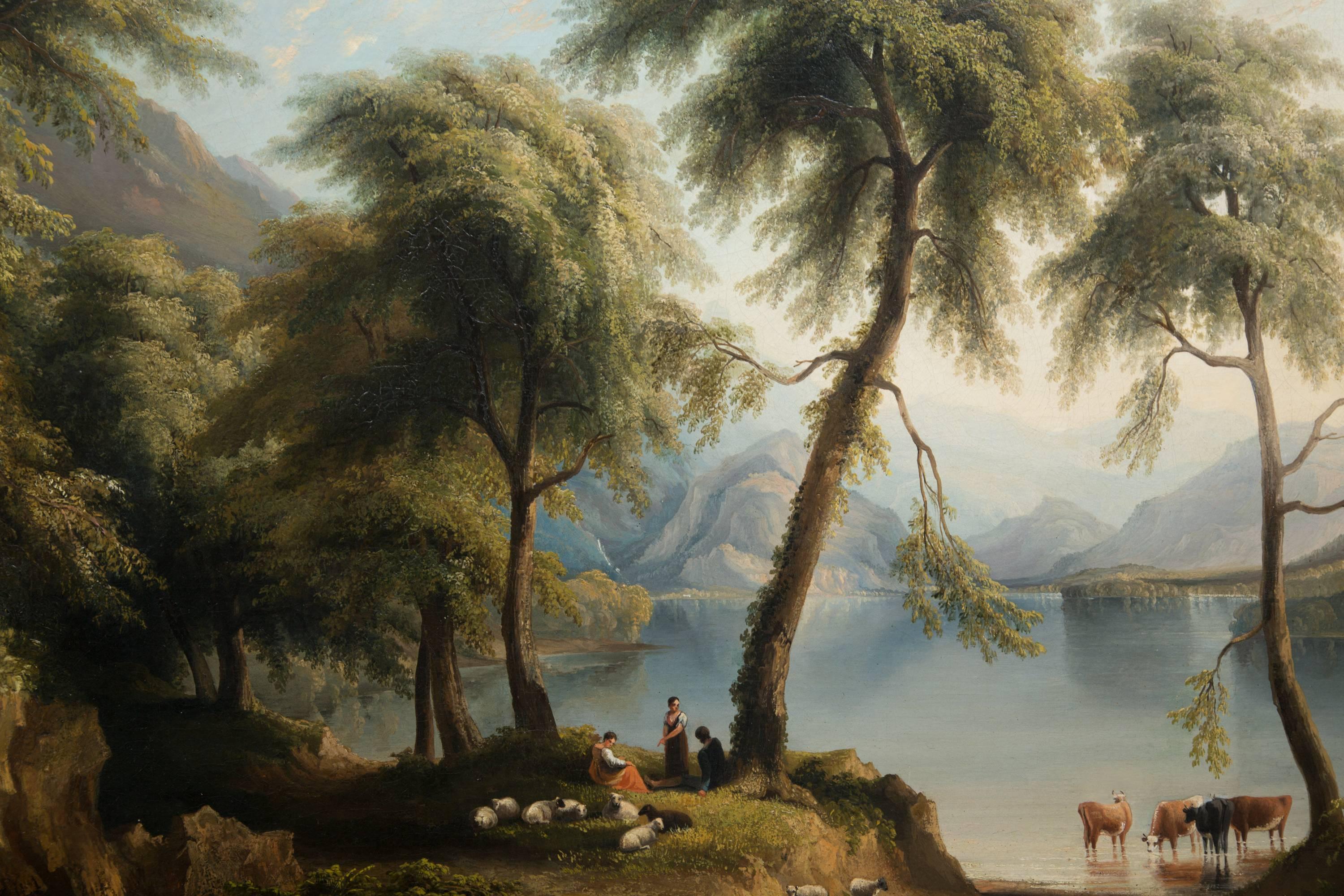 19th Century Oil on Canvas of Italian Landscape 2
