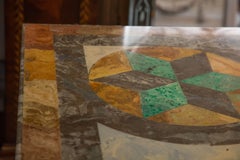 Italian Scagliola Marble Table on Concrete Plinths