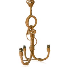 Petite Marine Theme Anchor Shaped Chandelier by Audoux Minet, France, 1960s