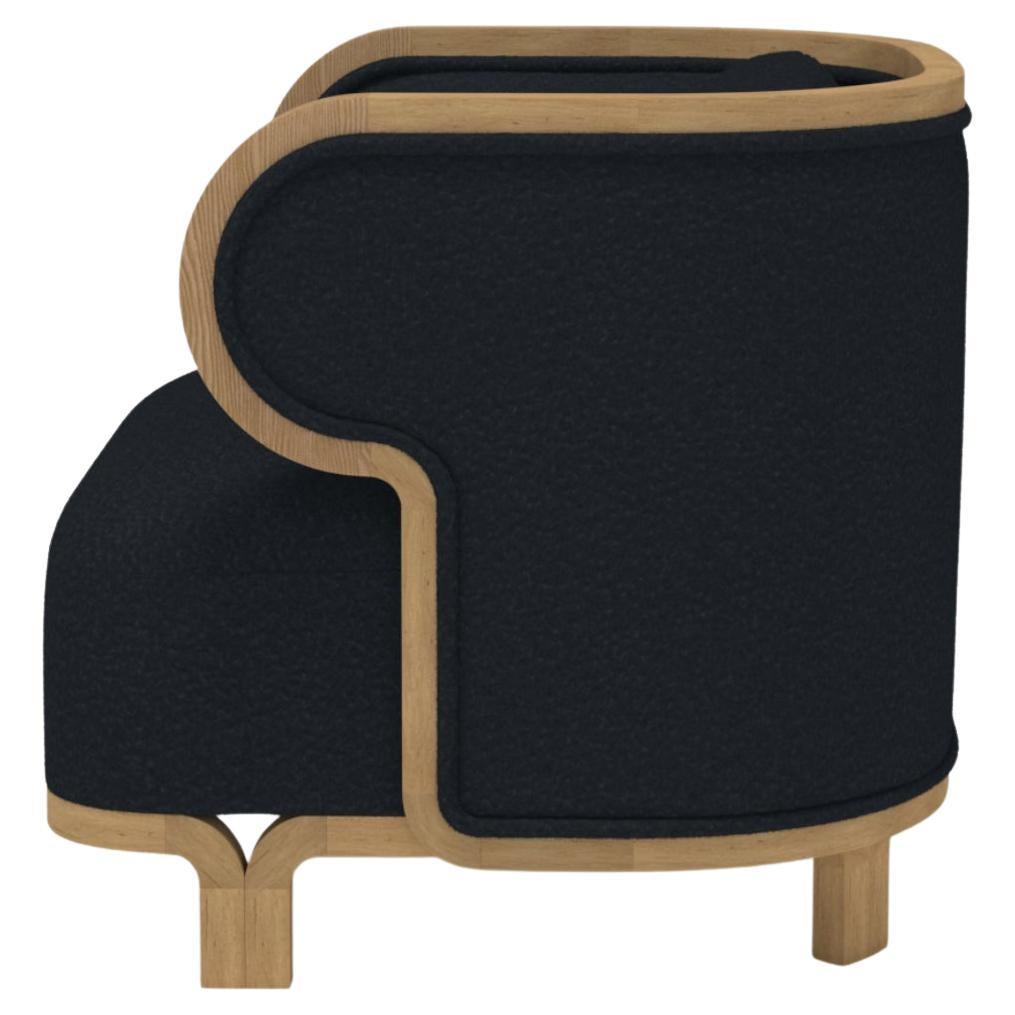 Odette Curvy Club Chair mit Eichenholzgestell