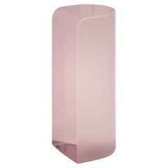 Olaf Pink Polished and Etched Cast Glass Sculptural Side Table by Fred&Juul