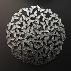 Farfalla da parete Johnnie in ottone annerito con fusione a cera persa di Fred&Juul