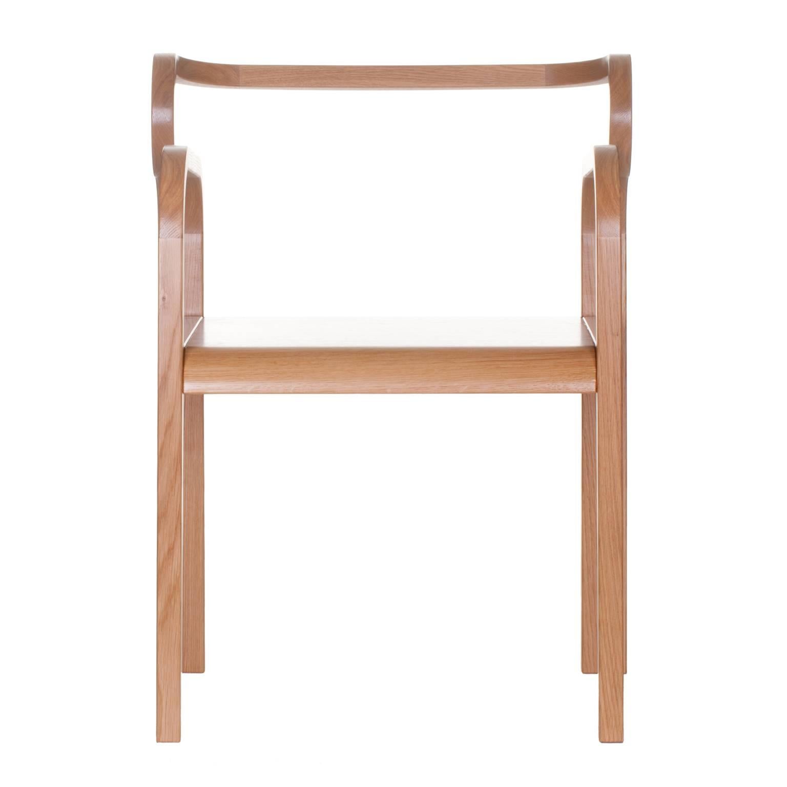 curved wood dining chair
