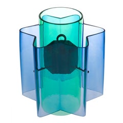 Petrona Colored Star-Shaped Pendant Chandelier in Blue and Green Blown Glass