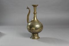 16th Century Safavid Tinned Brass Ewer 'Aftabe'