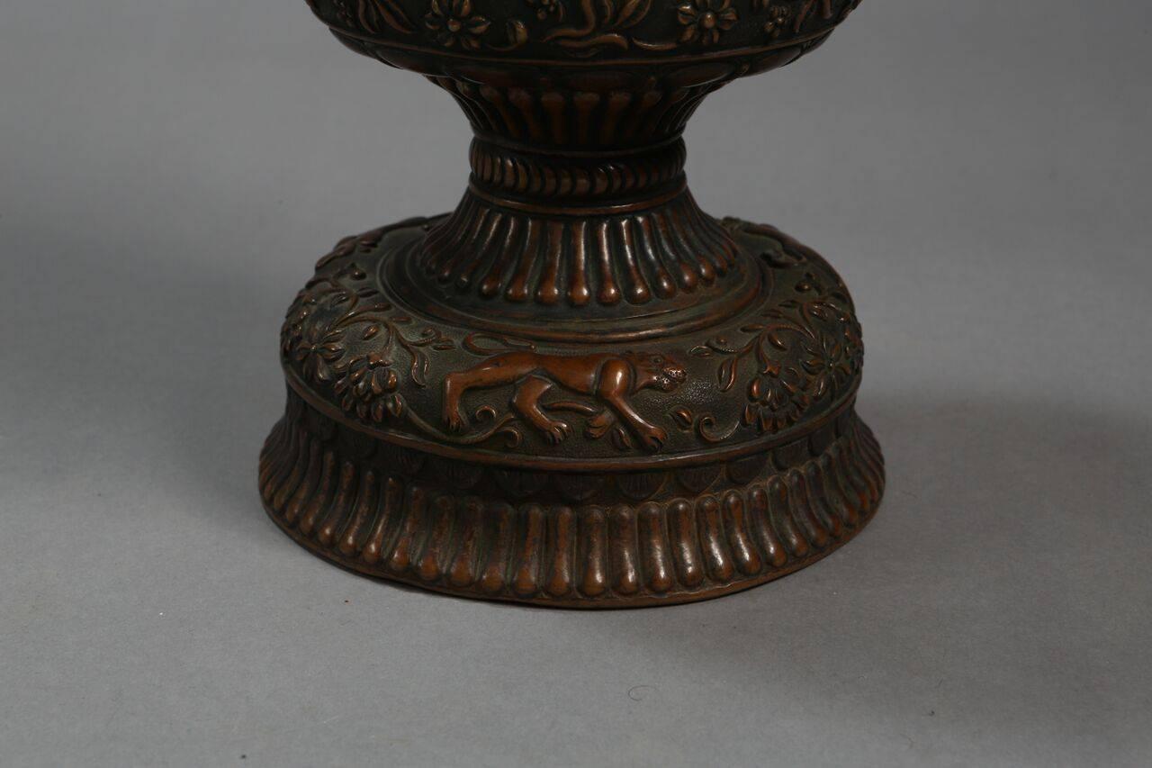 Hand-Crafted 19th Century Spanish Bronze Urn, Spanish Islamic Revival For Sale