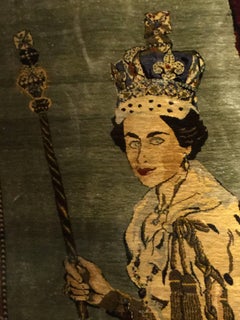Mid 20th Century Turkish Hereke Rug Depicting Her Majesty Queen Elizabeth II
