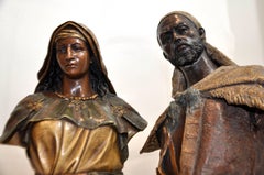 Pair of Late 19th Century Terracotta Busts Featuring Orientalist Figures