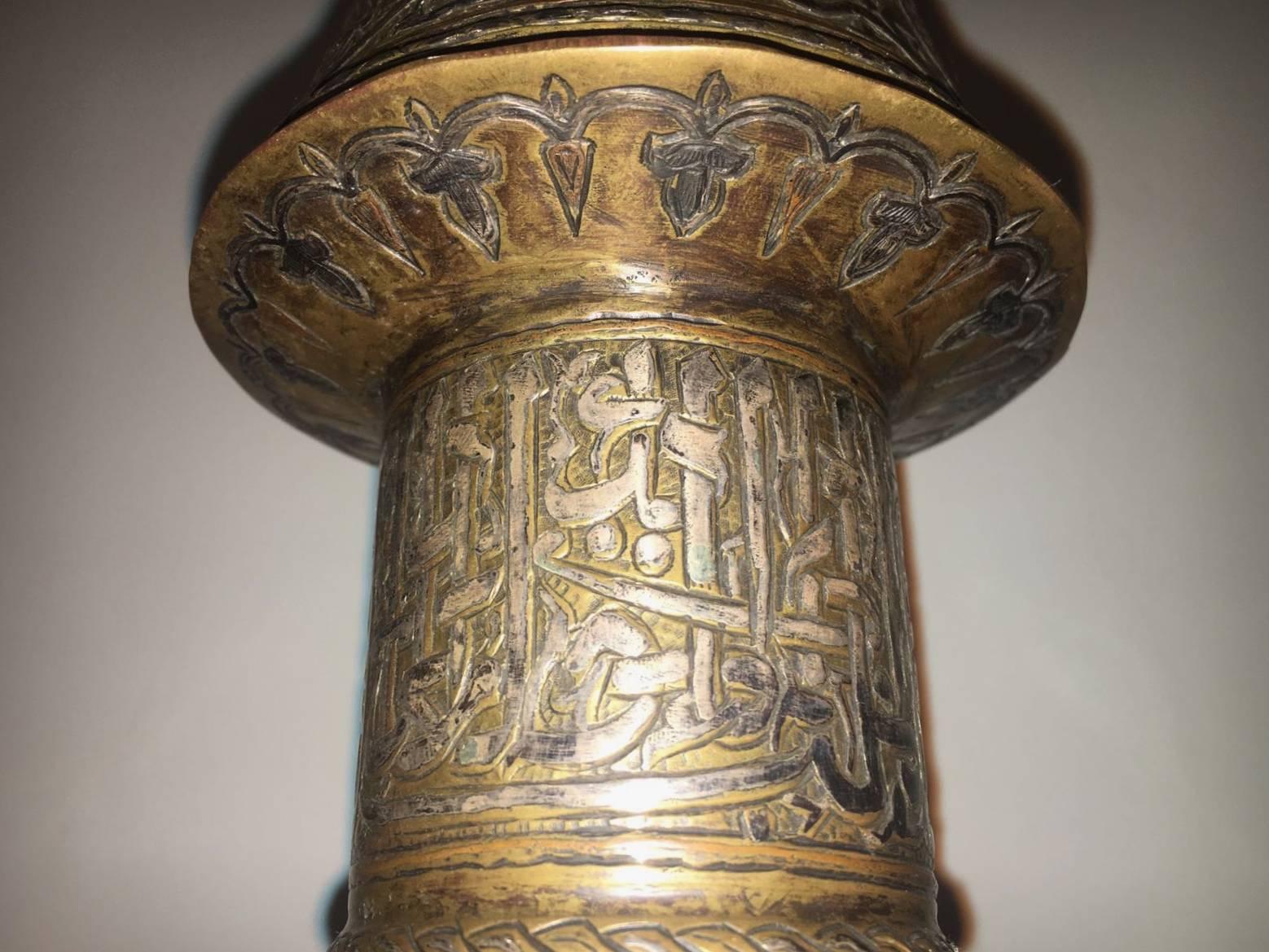 20th Century Mamluk Revival Candlestick For Sale 1