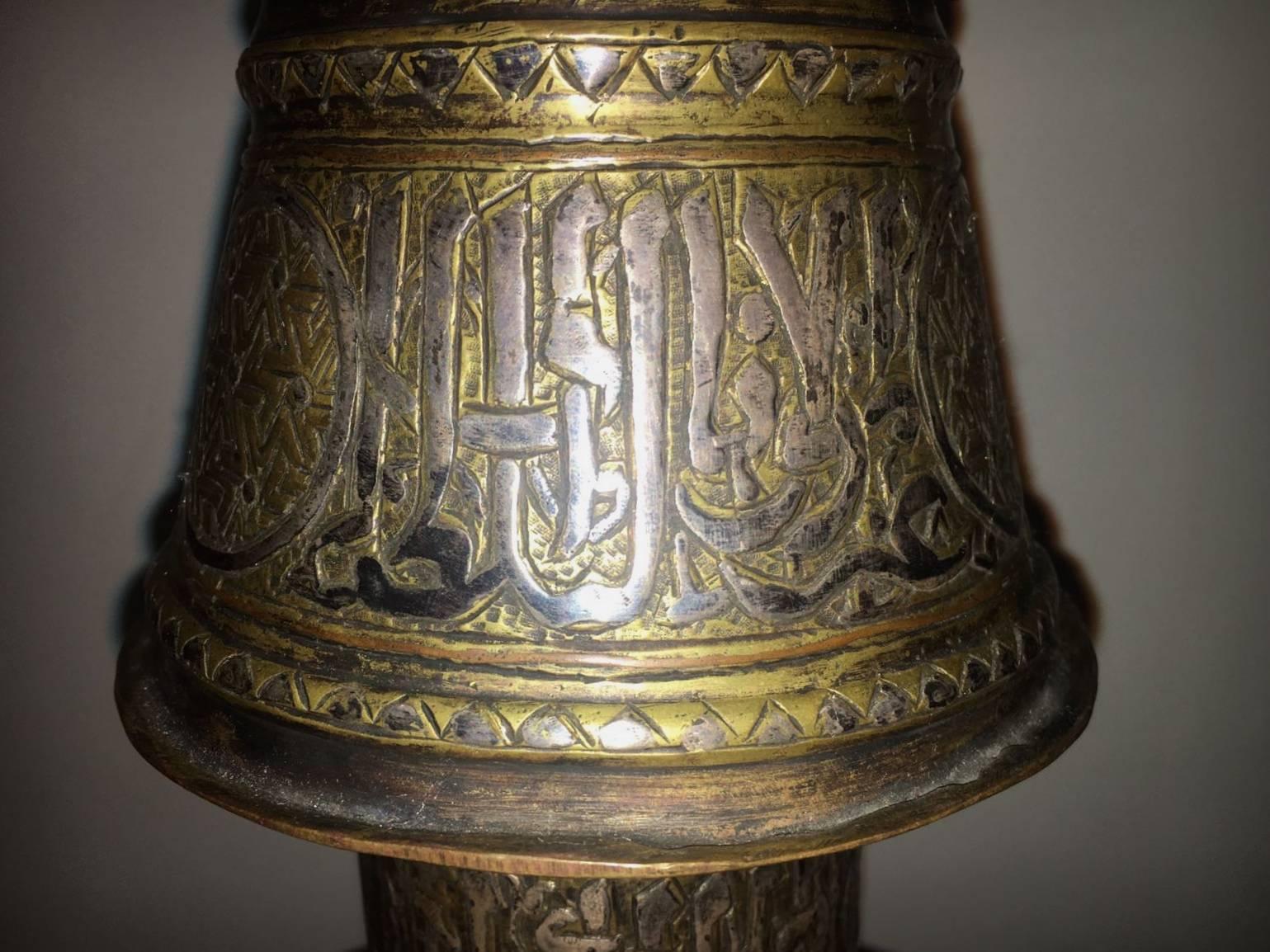 20th Century Mamluk Revival Candlestick For Sale 4