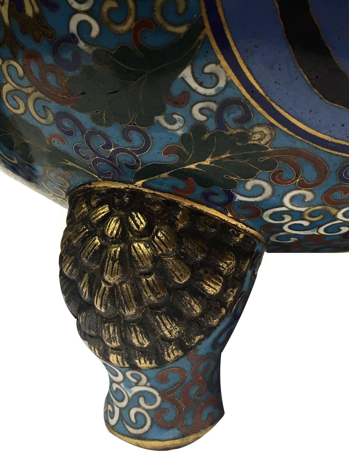 Early 19th Century Cloisonné Incense Burner In Excellent Condition For Sale In London, GB