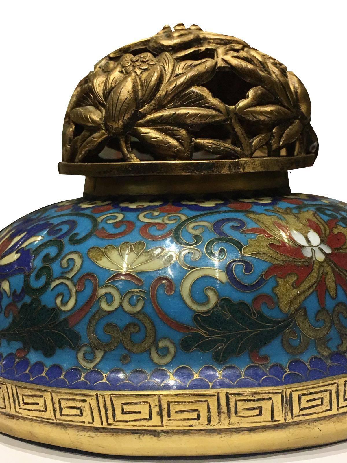 cloisonne incense burner
