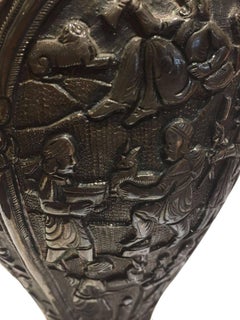 Achaemenid Revival Repoussé Silver Vase, Persia, circa 1900