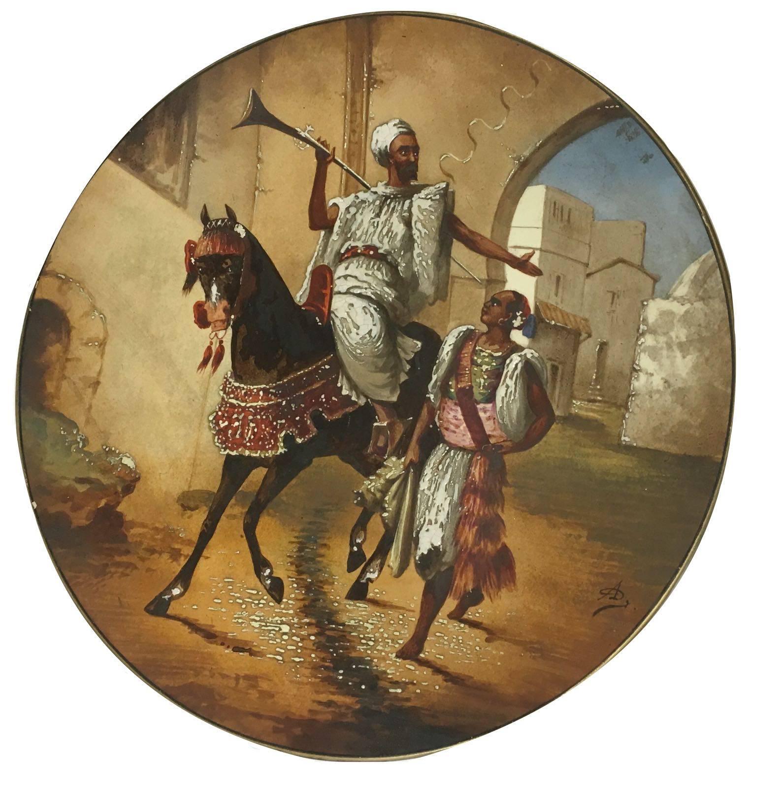19th Century, Austrian Orientalist Plate, Made for the Islamic Market For Sale