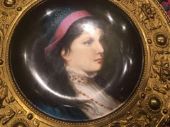 Ottoman Bronze Porcelain Plates Made by the French for the Turkish Market