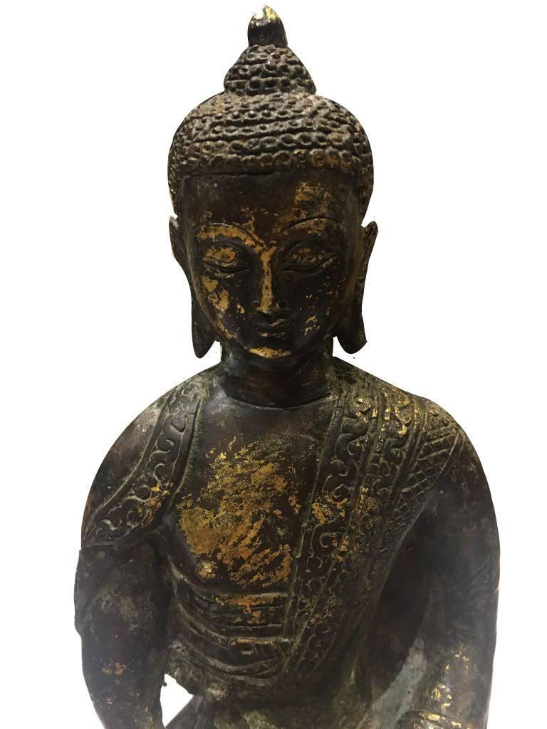 Other Mid-20th Century, Medicine Buddha Statue on Lotus Base For Sale