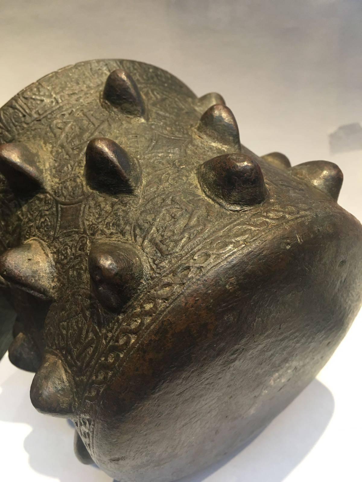 12th-13th Century, a Khurasan Bronze Mortar, Persia In Good Condition For Sale In London, GB