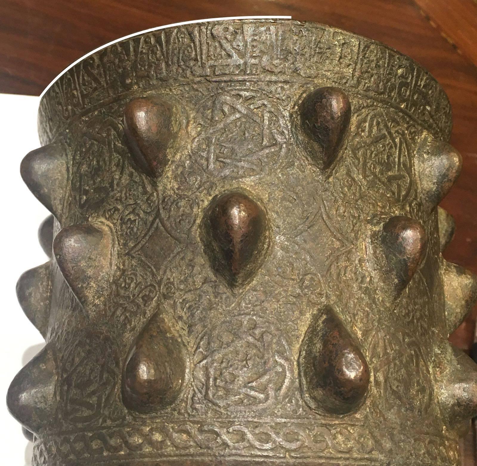 Ebonized 12th-13th Century, a Khurasan Bronze Mortar, Persia For Sale