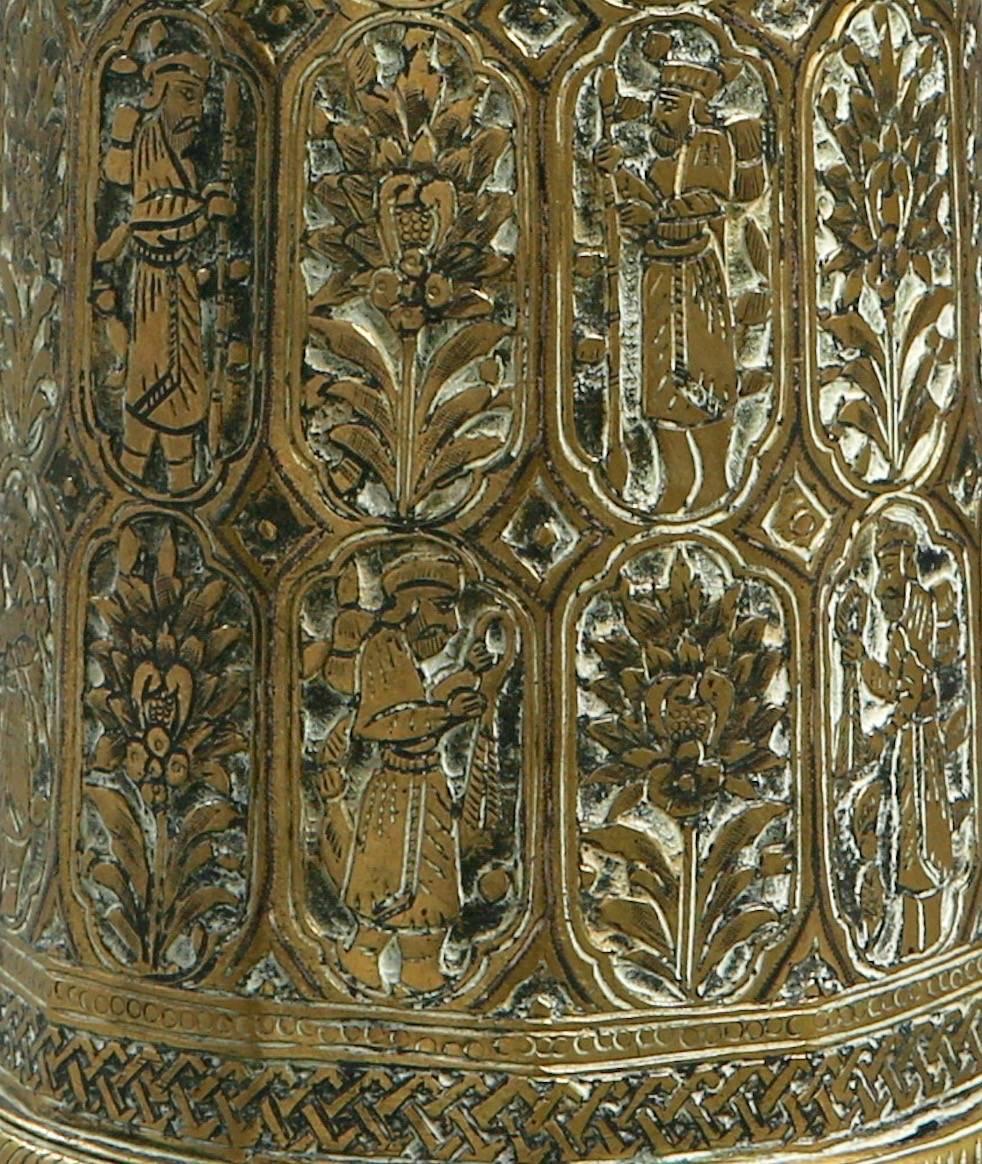 Asian 19th Century Brass Qajar Candlestick
