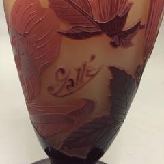 19th Century Émile Gallé Vase with Flower Patterns