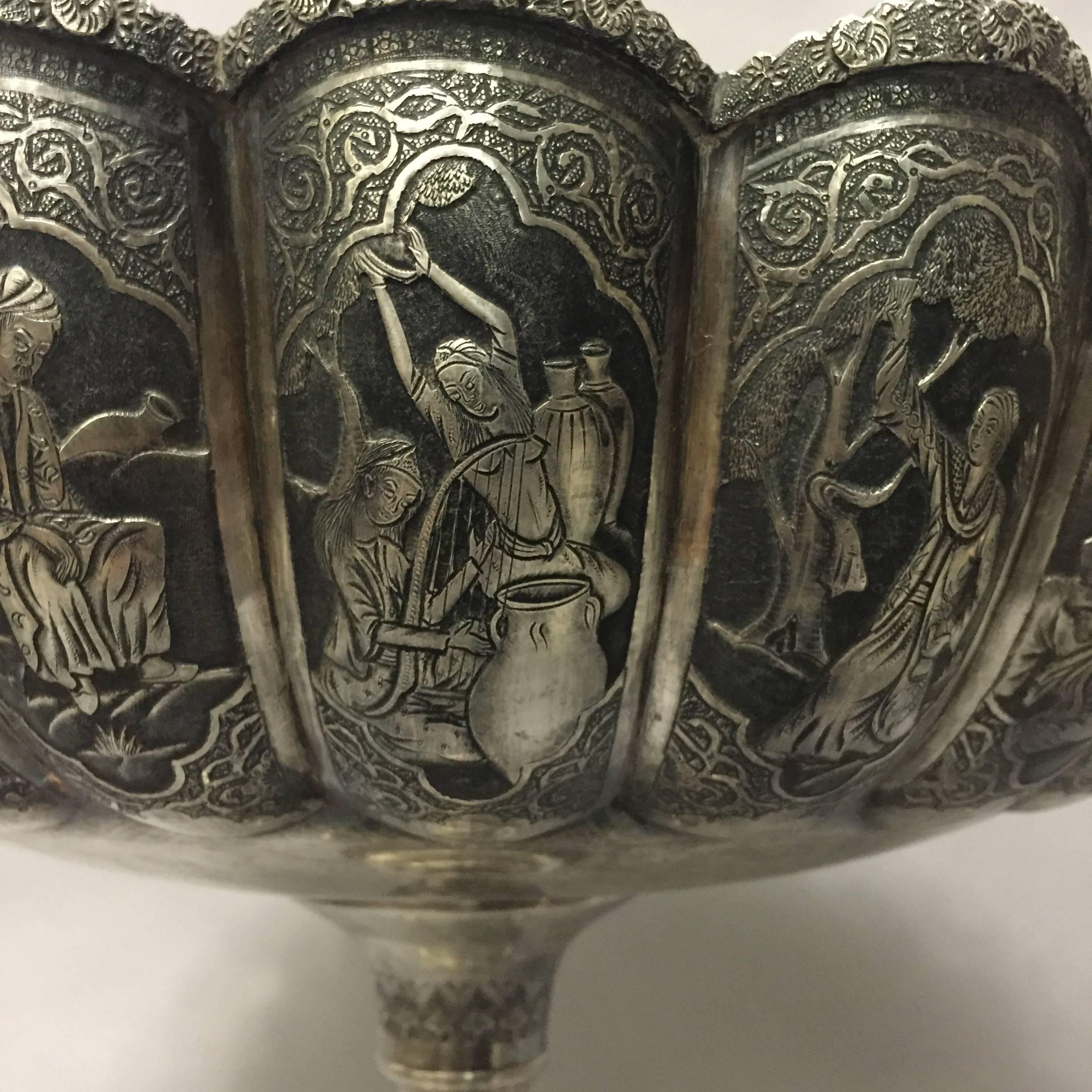 Hand-Crafted 19th Century Iranian Solid Silver by the Great Master Parvarish
