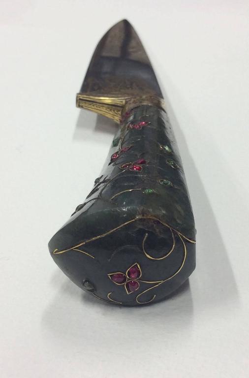 19th Century Mughal Kard Dagger with Jade Hilt at 1stDibs | jade and ...