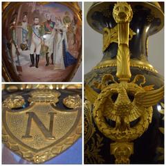 Sèvres Style Vase Depicting Napoleon Receiving Queen Louisa of Prussia at Tilsit