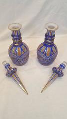 Pair of 19th Century Bohemian Cut Glass Decanters