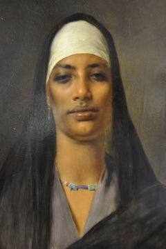 Late 19th Century Portrait of a Young Egyptian by Franz Xavier Kosler, Cairo
