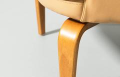 Wonderful Arne Norell Pilot Chairs Two High Back Lounge Sweden Leather and Beech