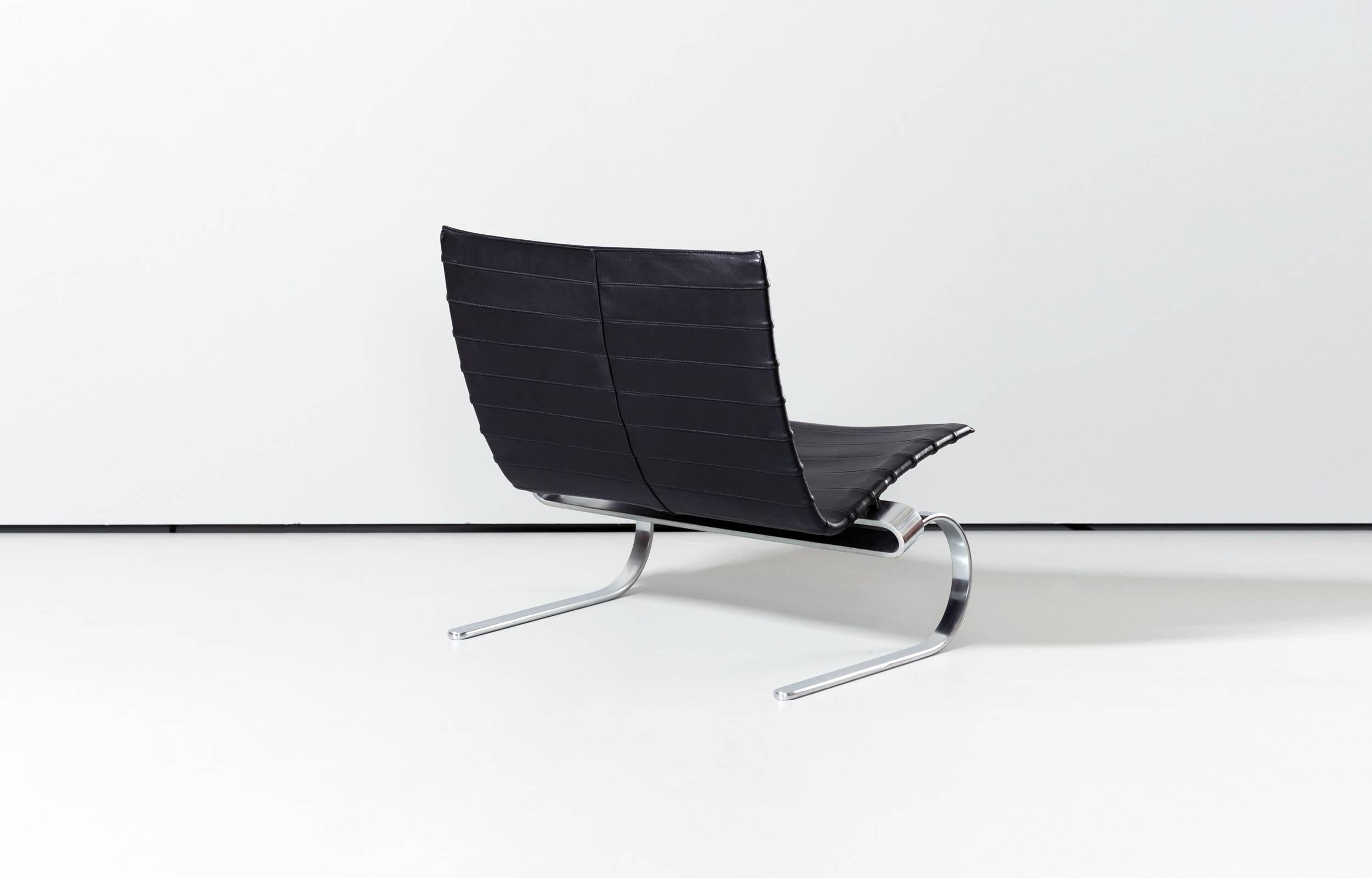 Mid-Century Modern Poul Kjaerholm PK20 Low Version Lounge Chair Leather, Denmark