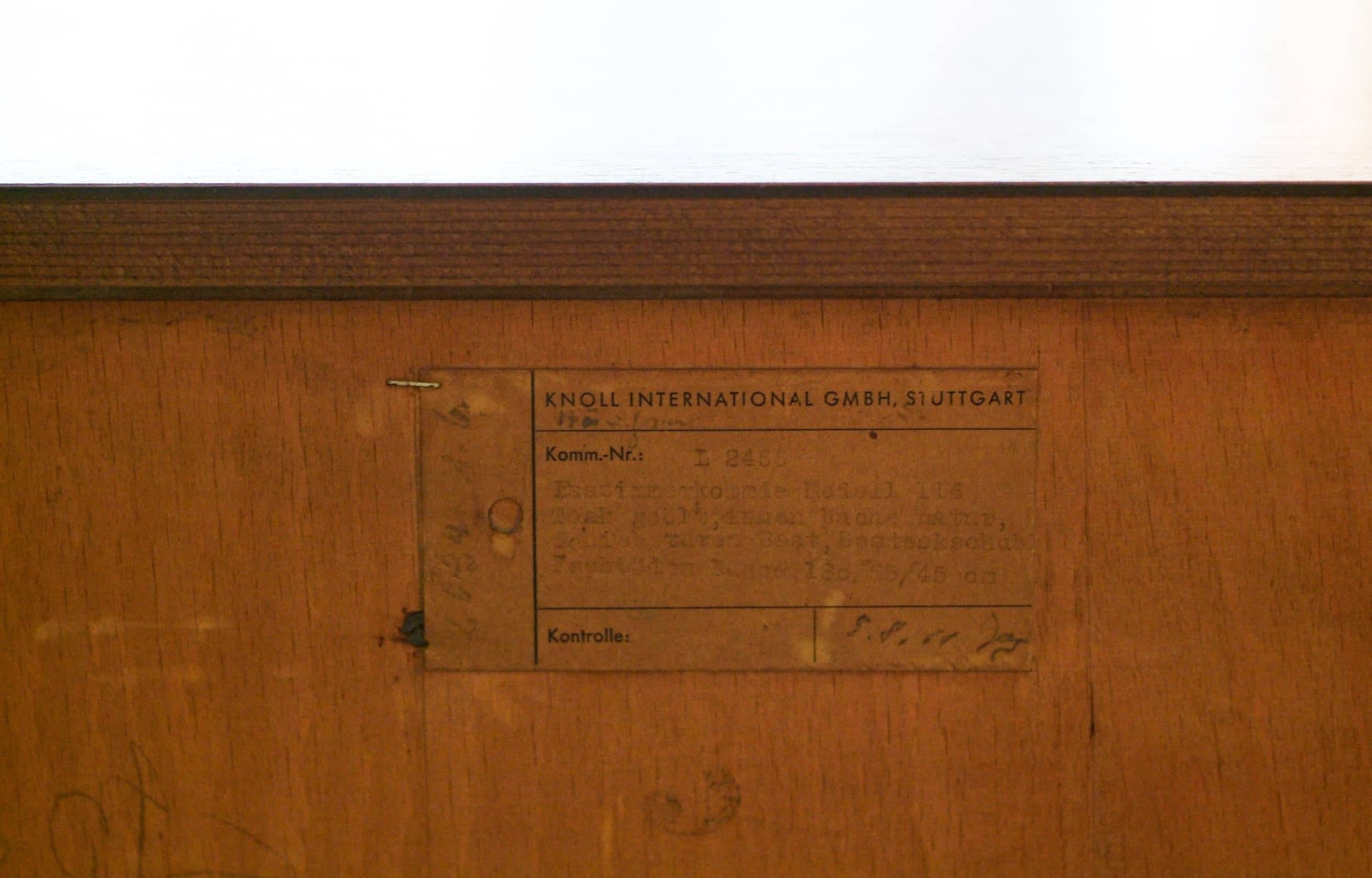 German Florence Knoll Seagrass Credenza Sideboard Cabinet Knoll International Teak Rare