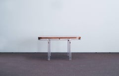 Rare table basse Horst Brüning Kill International en bois de rose et acier plat, années 1960