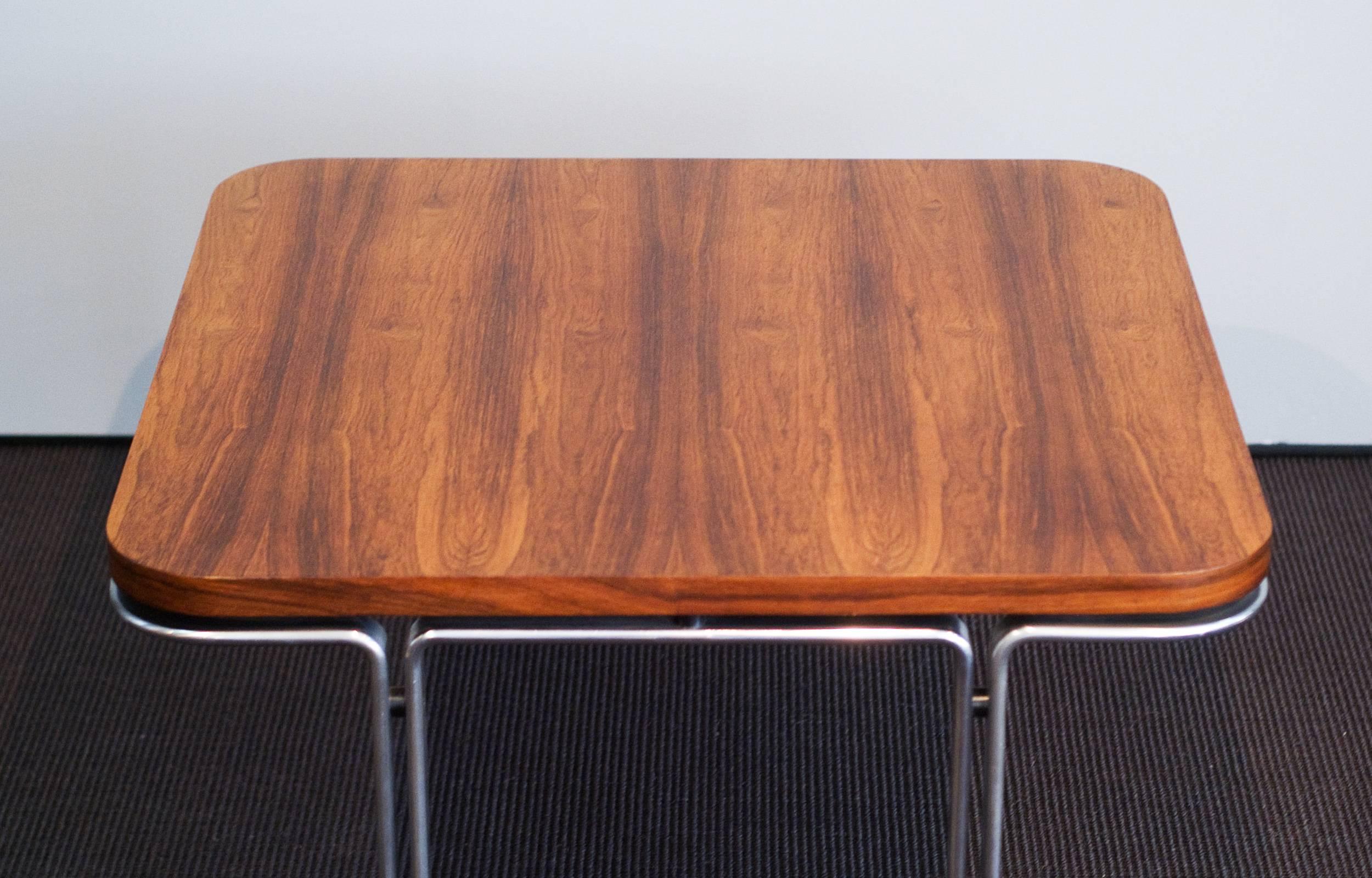 Rare Horst Brüning Kill International Coffee Table Rosewood Flat Steel, 1960s In Excellent Condition In Berlin, DE